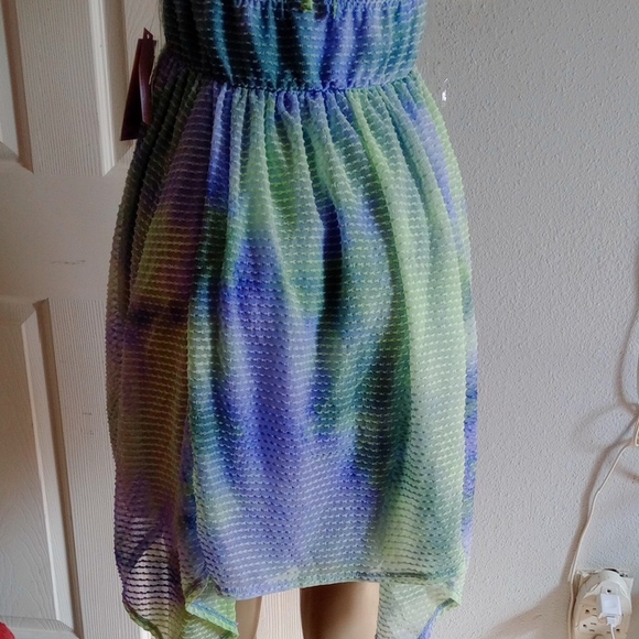 wild fable Pastel Gradient Pleated Dress (Green, Lavender, Pink) - Picture 7 of 11